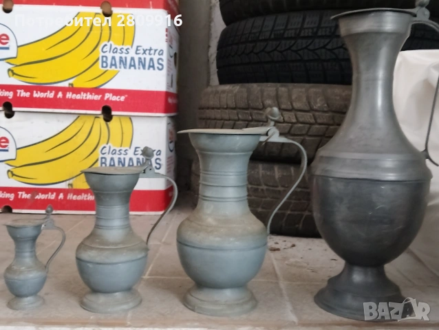 Лот цинкова кана 4бр., снимка 6 - Антикварни и старинни предмети - 53367805
