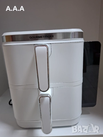 Фритюрник с горещ въздух GourmetMaxx Fryup, вертикален, двойна камера, сгъваем тъчскрийн, капацитет , снимка 4 - Фритюрници - 53992534
