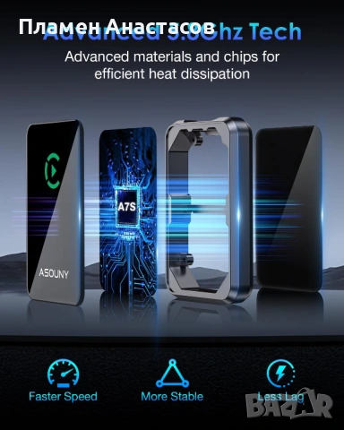 ASOUNY BY969T – безжичен адаптер за Apple CarPlay (Wireless CarPlay Adapter), снимка 6 - Аксесоари и консумативи - 53846385