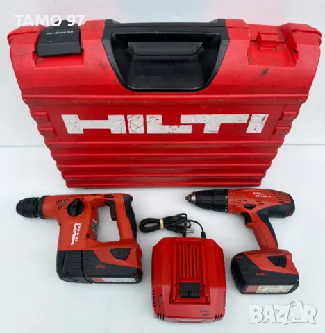 Hilti TE 4-A22 Акумулаторен перфоратор и Hilti SFH 22-A Трискоростен ударен винтоверт 