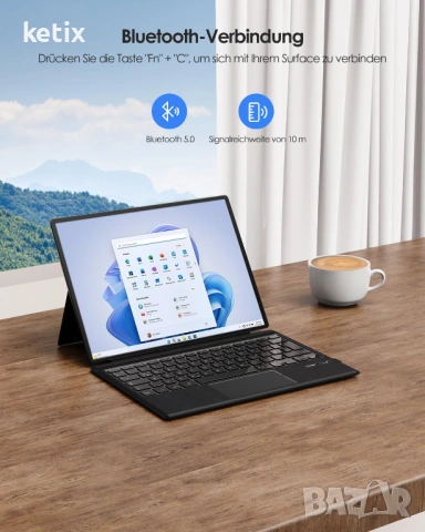 Клавиатура Surface Pro за Microsoft Surface Pro 7 Plus/Pro 7/Pro 6/Pro 5/Pro 4/Pro 3, снимка 3 - Лаптоп аксесоари - 53589637