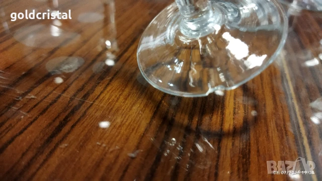 ретро стъклени кристални чаши гравирани , снимка 9 - Антикварни и старинни предмети - 11505582