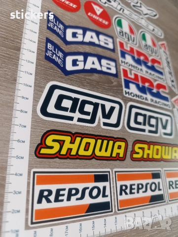 Стикери за ХОНДА Honda Alpinestars GRC AGV Showa и др., снимка 6 - Части - 51368763