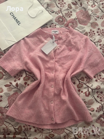 Chanel блуза розово плетиво