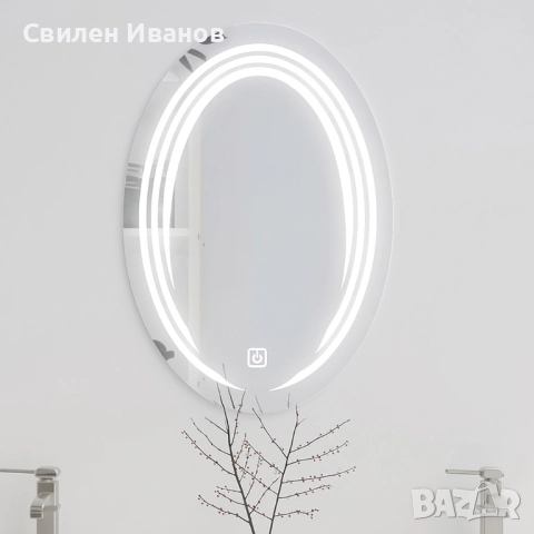 Огледало за баня с LED светлина, снимка 4 - Огледала - 51775979