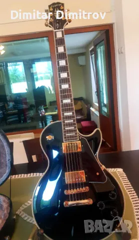 Китара Epiphone Les Paul Custom Ebony espirit, снимка 1 - Други музикални жанрове - 46986838