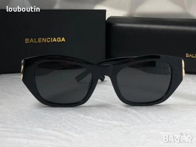 Balenciaga дамски слънчеви очила котка котешки очи черни бели зелени, снимка 11 - Слънчеви и диоптрични очила - 46947678