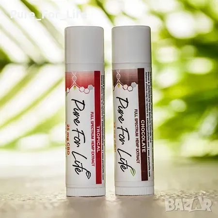 CBD БАЛСАМ ЗА УСТНИ PURE FOR LIFE™ с 25 мг Натурално Пълноспектърно ЦБД масло с Терпени., снимка 7 - Козметика за лице - 48378363