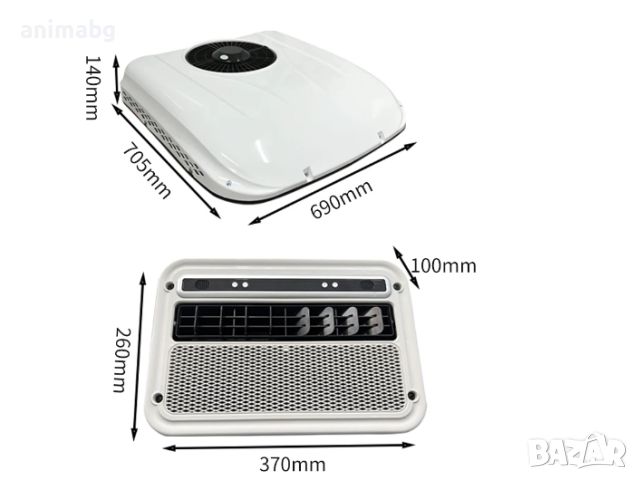 ANIMABG Климатик за каравана, Монтаж на покрива, 24V, снимка 3 - Друга електроника - 46649161