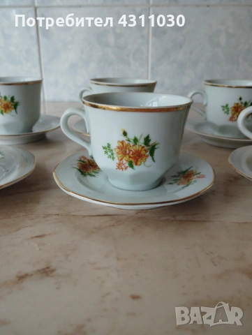 Три български  сервиза чаши за кафе , снимка 5 - Чаши - 54214526