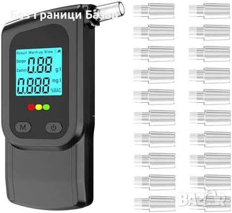 Нов Професионален дрегер с двоен сензор LCD дисплей 30 мундщука кола алкохол