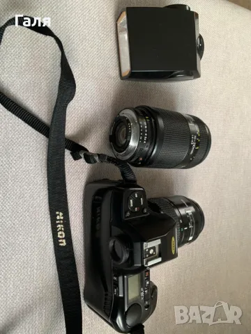 фотоапарат Nikon F-801, два обектива и светкавица, снимка 1