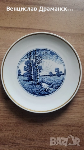 Чиния-meissen-пейзаж