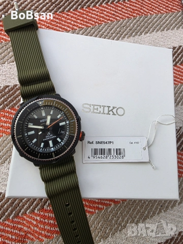 Seiko Prospex Tuna V157-0DE0 SNE547P1 Divers Solar Street Series Green Olive/Black, снимка 7 - Мъжки - 52928287