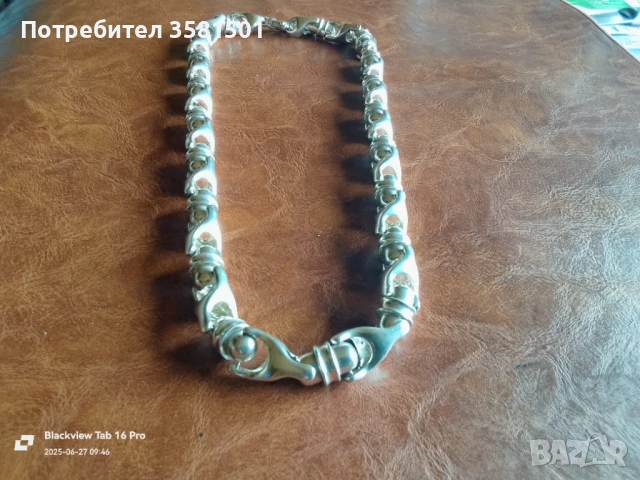 146/Сребърен Синджир Плетка Капсула-200грама.🇧🇬, снимка 5 - Колиета, медальони, синджири - 50222519