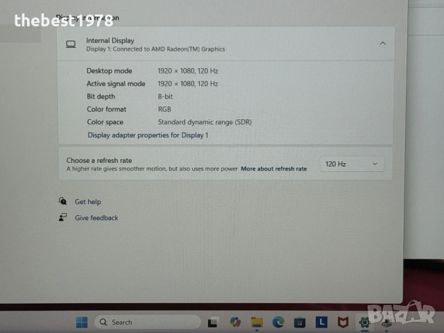 120Hz Lenovo Gaming`Ryzen 5600H/16GB RAM/512GB SSD/GTX 1650/Бат 8ч, снимка 9 - Лаптопи за игри - 53480994