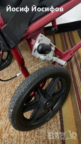 Сгъваема инвалидна количка /комбинирана/и ролатор, снимка 5 - Инвалидни колички - 43921223