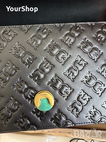 PINKO Love One Classic Dc – оригинална кожена чанта | НОВА, снимка 6 - Чанти - 54048240