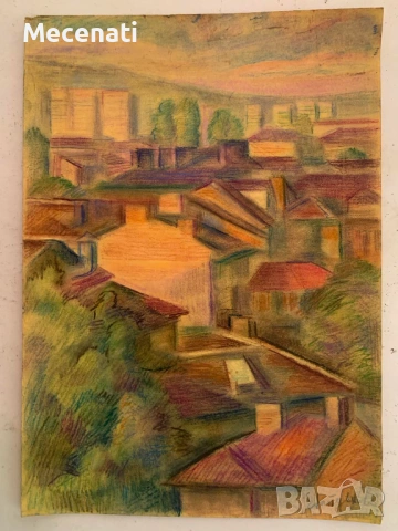 ЕЛКА НАЙДЕНОВА градски пейзаж – Пастел , снимка 11 - Картини - 53112971