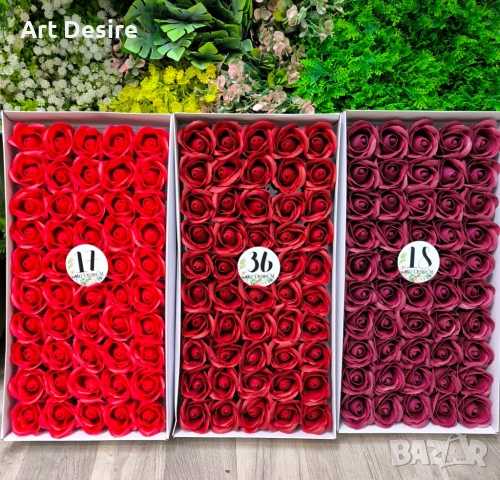 Сапунени рози , снимка 10 - Изкуствени цветя - 46398453