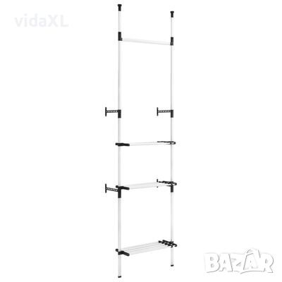 vidaXL Телескопична система за гардероб с лостове и рафт, алуминий(SKU:321113, снимка 1 - Други - 46247043