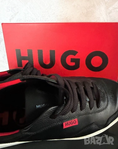 Мъжки маратонки Hugo ест.кожа, снимка 5 - Маратонки - 53380051