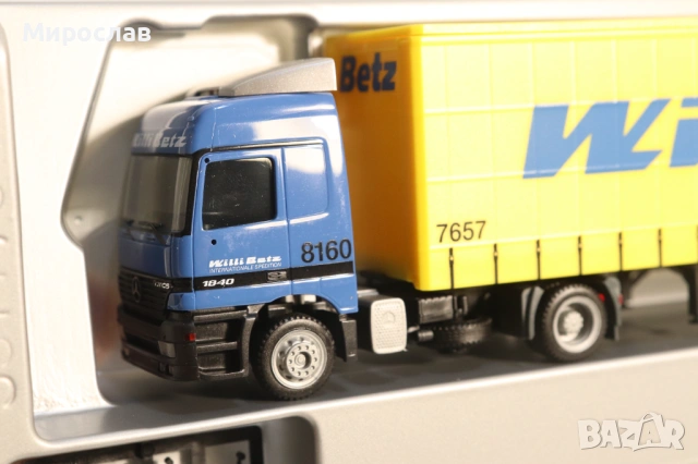 HERPA H0 1/87 MERCEDES ACTROS WILLI BETZ КАМИОН МОДЕЛ, снимка 6 - Колекции - 53669924