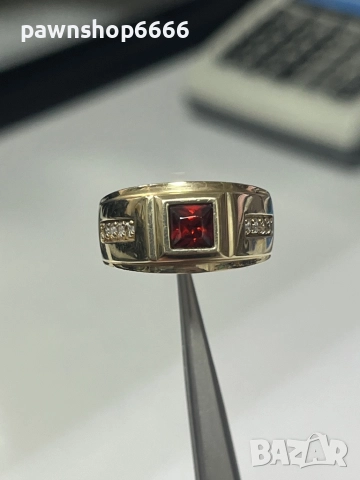 Златен пръстен 14 карата, снимка 5 - Пръстени - 51988804