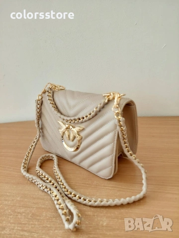  Чанта бежова Pinko0/SG568, снимка 3 - Чанти - 35976811