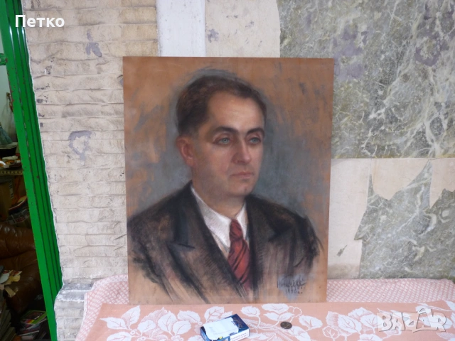 Стара картина  1946 г   58 / 48 см, снимка 2 - Антикварни и старинни предмети - 53397570