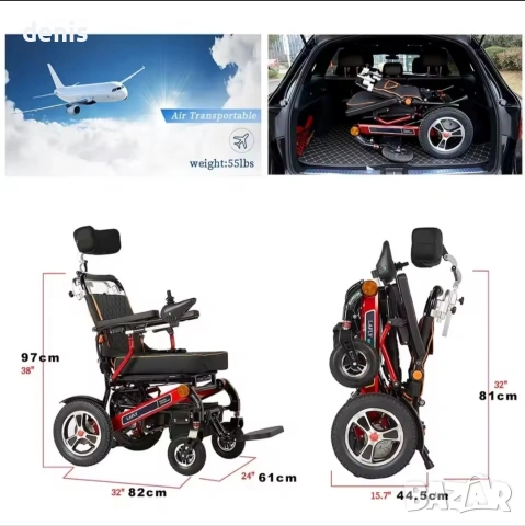 електрическа инвалидна количка за трудноподвижни хора , снимка 3 - Инвалидни колички - 53369215