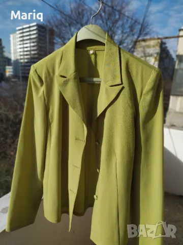 Дамско сако 42 номер дамска горна дреха зелено сако , снимка 3 - Якета - 50328132