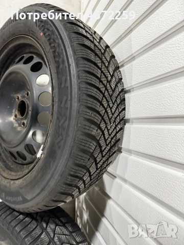 Зимни гуми Hankook 205/60/16 ДОТ със стоманени джанти 5x115 за Опел, снимка 2 - Гуми и джанти - 52697082