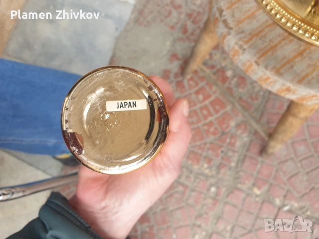 стар японски позлатен поднос с шест чаши , снимка 5 - Чаши - 54202747