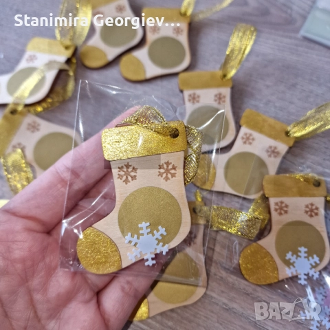 Дървени търкащи късмети за баница, снимка 2 - Декорация за дома - 52347527