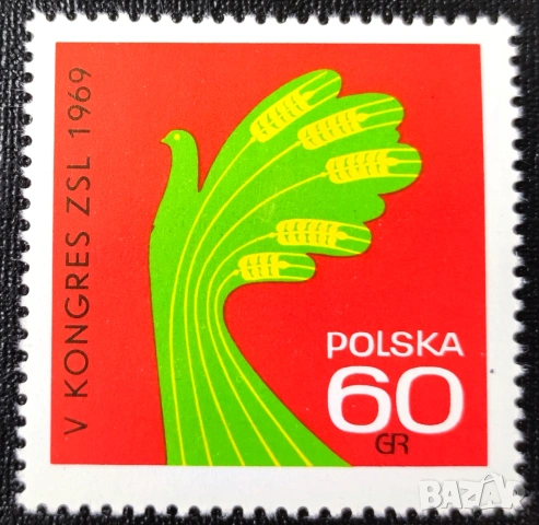 Полша, 1969 г. - лот марки на тема кучета, спорт, туризъм, личности, скаути, космос, изкуство и др., снимка 3 - Филателия - 53303209