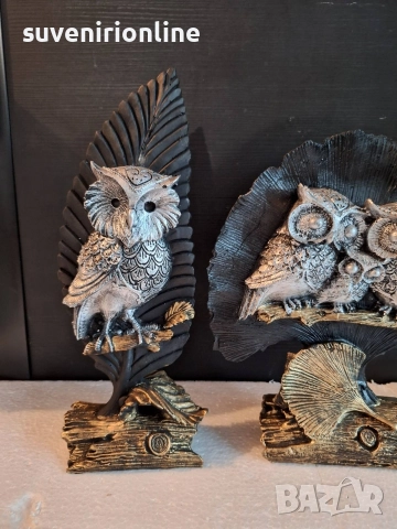 декоративен комплект  бухали/сови, снимка 3 - Статуетки - 36340885