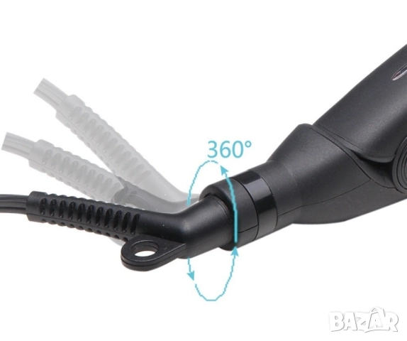 Преса за изправяне на коса с пара / 120 до 200 градуса/Специален контейнер за  вода , снимка 6 - Аксесоари за коса - 52597867