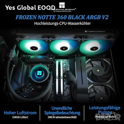 Thermalright Frozen Notte 360 ARGB CPU охлаждане, снимка 2 - Други - 53439967