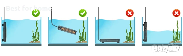 hygger 100W кварцов нагревател за аквариум с LED дигитален дисплей, снимка 7 - Аквариуми - 50916788