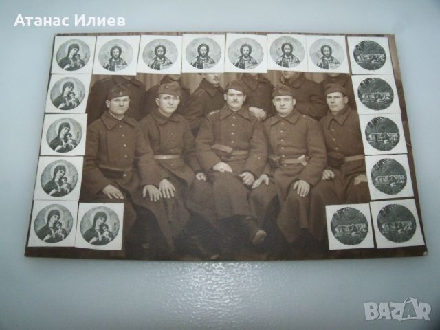 Стара военна картичка-снимка с икони за предпазване, снимка 3 - Филателия - 46368389