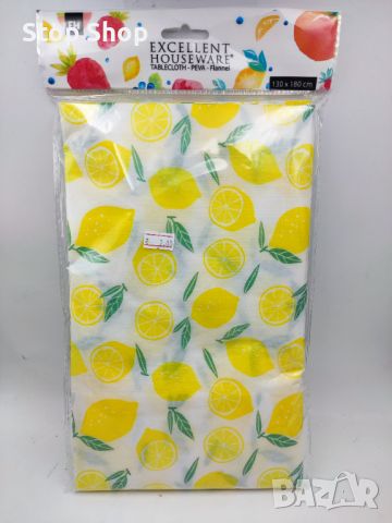 Еднократна покривка лимони 130х180 см , снимка 1 - Покривки за маси - 45417114
