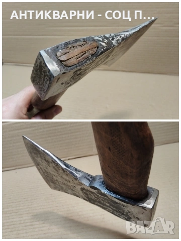 Стара Кована Брадва Топор / 1,2 кг. / НОМЕР 1691., снимка 5 - Антикварни и старинни предмети - 54046725