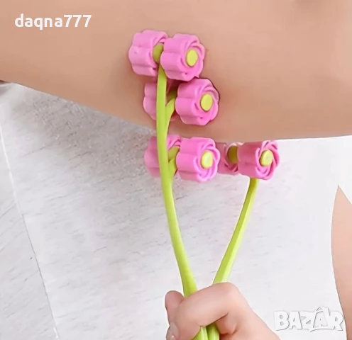 Лицев масажор, Масажор за лице, Масажен валяк тип цвете за V-образно лице, стягане и укрепване, снимка 3 - Масажори - 50704827