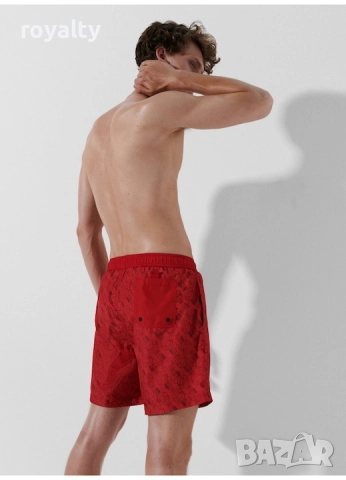 Karl Lagerfeld Оригинален Мъжки Бански, 100% Полиестер, M, Червен, снимка 4 - Спортни дрехи, екипи - 52687720