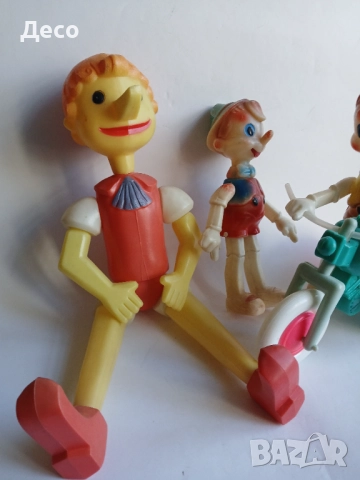 Стари пластмасови кукли Пинокио., снимка 4 - Колекции - 52523831