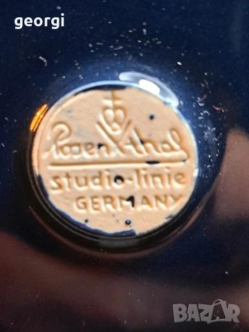 немски керамичен съд с похлупак Rosenthal Siena blue цвят кобалт 33/4, снимка 7 - Сервизи - 53409670