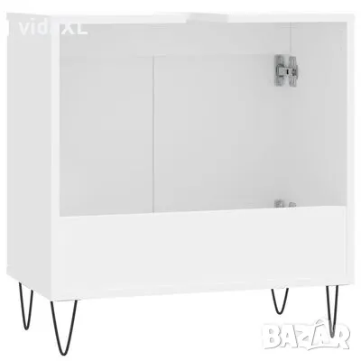 vidaXL Шкаф за баня, бял, 58x33x60 см, инженерно дърво(SKU:831580), снимка 3 - Шкафове - 49129903