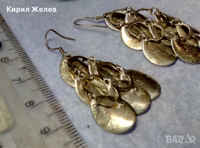 ОРИГИНАЛЕН ЕФИРЕН АРТ ДИЗАЙН СРЕБЪРНИ ОБЕЦИ СРЕБРО 925 ФИНА РЪЧНА РАБОТА 48783, снимка 4 - Обеци - 50354709