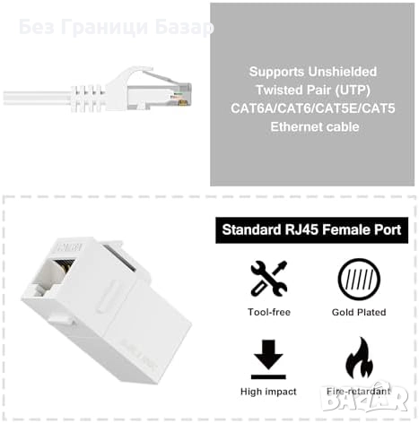 Нов Комплект RJ45 кримпер с тестер, Cat6/Cat6a конектори и куплери, снимка 9 - Други инструменти - 52261207